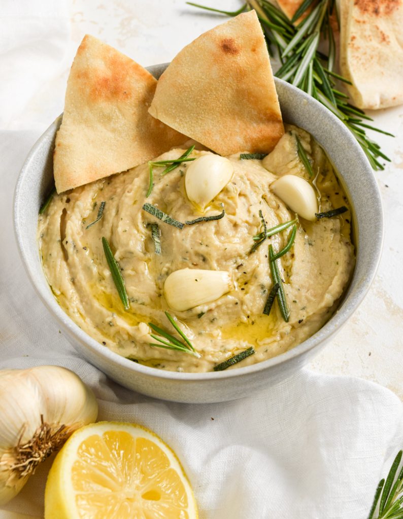 Roasted Garlic White Bean Dip 2