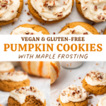 Vegan Pumpkin Cookies With Maple Frosting pin