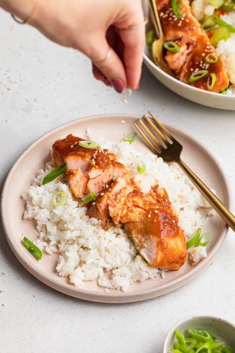 Miso-Glazed Salmon with Coconut Rice