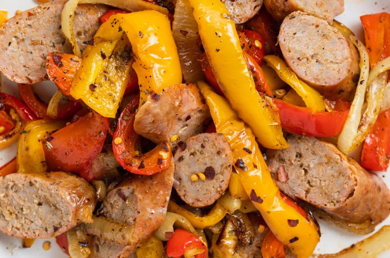 Italian Sheet Pan Sausage, Peppers and Onions