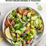 Fresh Avocado Salad (Ready in 5 Minutes!) pin