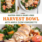 Harvest Bowl with Maple Dijon Vinaigrette (easy to meal prep!) pin