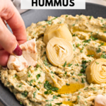 Healthy & Easy Spinach Artichoke Hummus pin