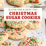 Gluten-Free Christmas Sugar Cookies With Sprinkles pin
