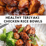 Healthy Teriyaki Chicken Rice Bowls pin