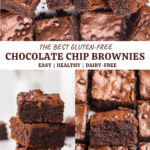The Best Gluten Free Chocolate Chip Brownies pin