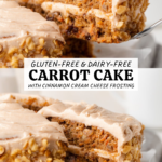 Gluten-Free and Dairy-Free Carrot Cake with Cinnamon Cream Cheese Frosting pin