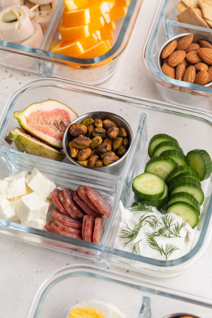 greek themed high protein snack box