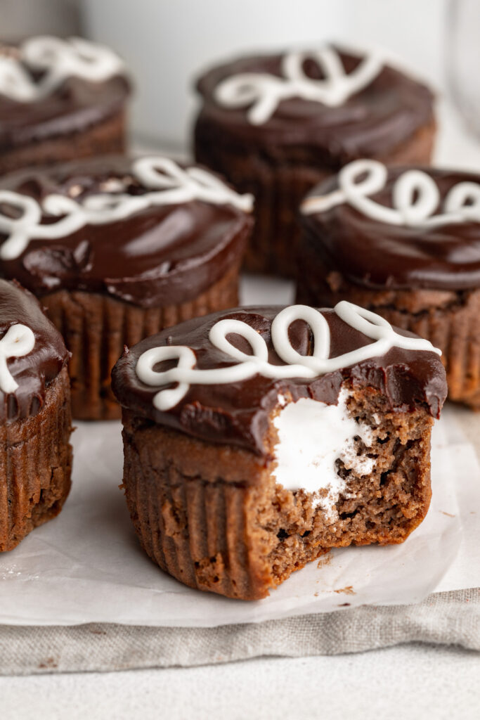 protein hostess cupcakes on a table.
