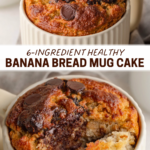Healthy Banana Bread Mug Cake (just 6 ingredients!) pin